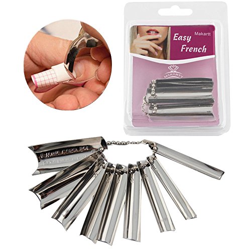 MAKARTT® 9 Sizes Q-Pink Acrylic Nail Cutters Smile Line Patent Pending Single Tips French Trimmer Nail Gel Easy French Smiley Nail Art Tools- For Nail Salons & DIY Nail Art at home