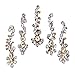 5 X GOLD SILVER BINDI GLITTER CRYSTAL SELF ADHESIVE DIAMANTE GEM BRIDAL TIKKA DOT BOLLYWOOD FESTIVAL (D9)