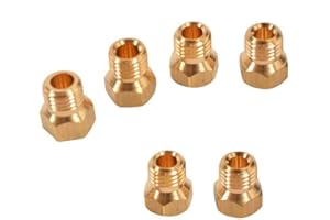 TEZLA 6 LPG-Düsen für Herd, Kochfeld, Butan, Calor Propangas, 1 x 50, 2 x 65, 2 x 70, 1 x 87