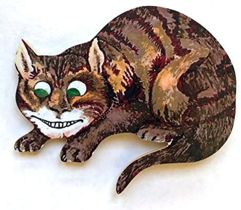 Alice in Wonderland Cheshire Cat Magnet - Hand Cut Wooden - AW10-J
