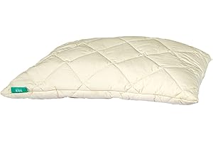 WOOLROOM Deluxe Washable Kids Cot Pillow - Lovingly Handcrafted Skin-Friendly Baby and Travel Pillow - 100% British Wool For Natural Better Sleep - Hypoallergenic Thermoregulating Comfort - Champagne