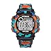 Produktbild Upxiang Kinder Jungen Mädchen Multifunktions Sport Wasserdichte elektronische Uhren Armbanduhr mit Datumsanzeige (Orange)