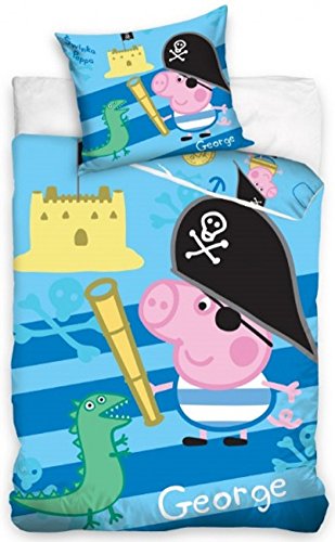 Peppa Pig Wutz Bettwäsche Kinder Bettwäsche 140x200 cm Pirat