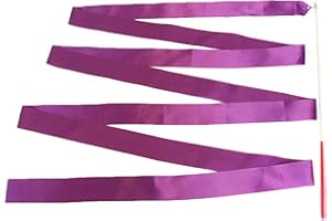 TRIMMING SHOP Gymnastic Ribbon for Children Kids Dancing Streamers Dancer Wand Rhythmic Baton Twirling Wands on Sticks for Kids Artistic Dancing Training Party Favors with Ribbon Dancer Wand, 4 Metres, 1pc