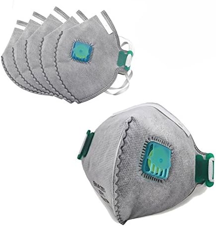 Airby® Anti Pollution Mask, Fold Face Mask Disposable Dust, Mist, Fume Respirator, N95 Standard (5 Pack)