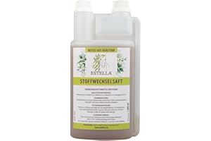 ESTELLA Stoffwechselsaft (1Liter) I Stoffwechsel Pferd, hoch konzentrierter Kräuterextrakt, Kräutersaft mit Brennnessel, unterstützt die Niere und Leber des Pferdes