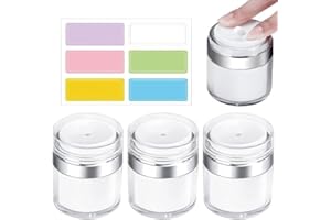 HAOMEEDUO 3 Dispenser per Crema Airless da 30 ml/30g Contenitore Crema Pump Vasetti Airless Pump Dispenser Crema Viso Contenitori Ricaricabile Vuoti Barattoli per Viaggio per Cosmetic, Lozioni, Creme