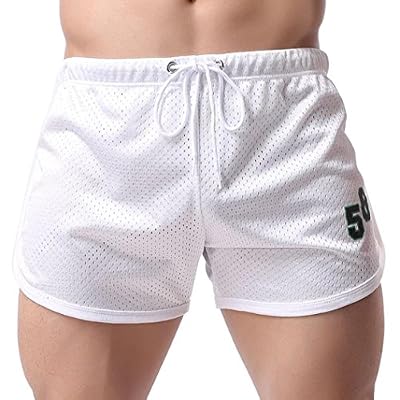 Amlaiworld Homme ❤️Pantalon Courts Homme Shorts Sport Fitness Ventilation Shorts Occasionnels Taille Élastique Bouffant Legging Pants Casual pour Fitness Jogging Gym (M, Blanc)