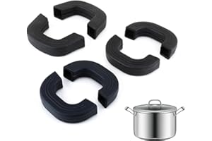 VZUHSW Set da 6 Maniglie in Silicone Resistente al Calore per pentole e padelle, Adatte Anche per vassoi da Forno. Colore Nero.