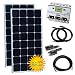 Produktbild 200 W (100 W + 100 W) Solar-Panel Ladekabel-Set aus Back-Contact Solar Zellen für ein Wohnmobil, Wohnwagen, Wohnmobil, Boot, Yacht oder andere 12 V oder 24 V Solar Power System oder Anwendung (die Kit können für entweder eine Ladekabel 12 V oder 24 V Akku)