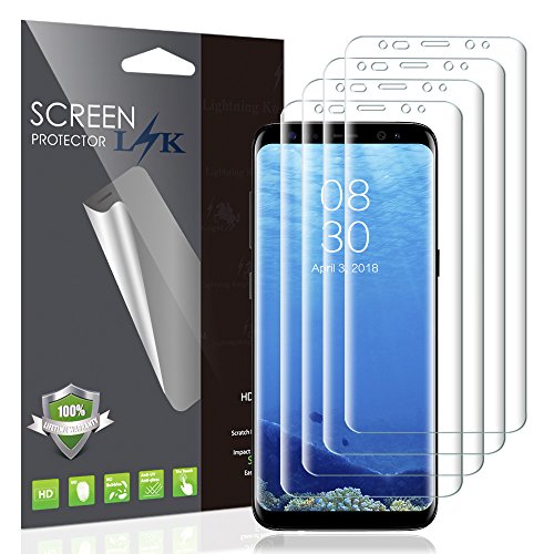 LK 4 Pack Samsung Galaxy S8 Protector de Pantalla Case Friendly Full Coverage Pet Flexible pel cula TPU Flexible con garant a de reemplazo de por Vida reviews LK 4 Pack Samsung Galaxy S8 Protector de Pantalla Case Friendly Full Coverage Pet Flexible pel cula TPU Flexible con garant a de reemplazo de por Vida