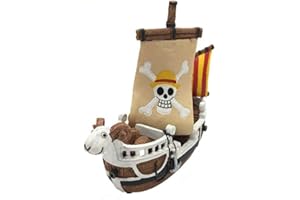 HALAWAKA Résine Pirate Ship Aquarium Ornements Décorations Fish Tank Ship Ornament Decor Shelter One Piece Theme