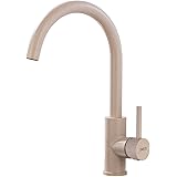 ONECE Rubinetto Cucina Farina D'avena, Miscelatore Monocomando Cucina con Beccuccio Girevole a 360°, Rubinetti per Lavello Cu