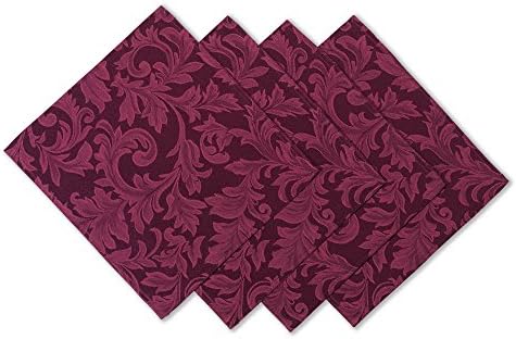 Style Master Genoa Reversible Placemat Set, Burgundy, 13" x 14"