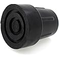 Rubber End Caps (Pack of 2) - Choose Your Size/Colour! (25 mm, Black)
