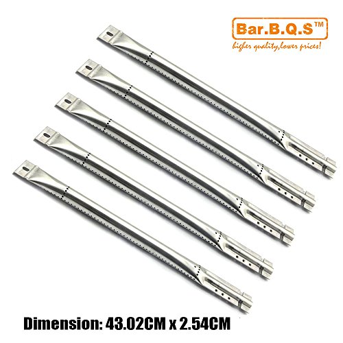 Bar. b.q.s 5 Stück BBQ Edelstahl Brenner, Edelstahl Hitze Teller Hitzeschild, Brenner, Ersatz für Küchenhelfer 720–0733 A, 4 Brenner Gas grillmodels