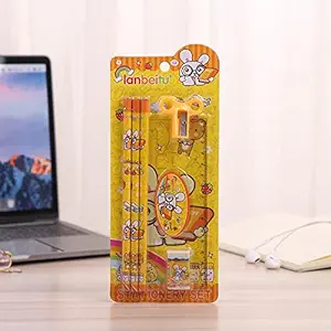 xcluma Kids Student Pencil, Scale Eraser Stationery Set Return Gift