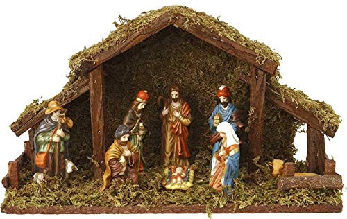 Preisvergleich Produktbild made2trade Weihnachtskrippe mit 8 Figuren