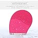 HailiCare Electric Facial Cleansing Brush Natural Silicone Rechargeable Face Massager, Rose