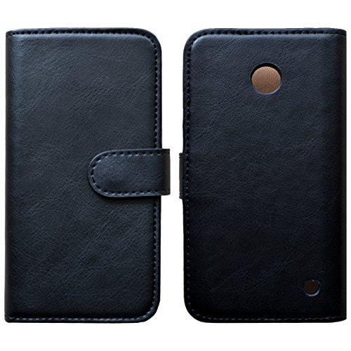 Slabo Flip Case Cover in Bookstyle f  r Nokia Lumia 630   635 - TOP QUALIT  T - schwarz   black