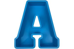 CMEILAU Molde grande de resina epoxi con alfabeto, molde de silicona con letras en inglés, moldes de fundición de letras del alfabeto 3D, molde de la A a la Z, molde de decoración para fiesta de cumpleaños