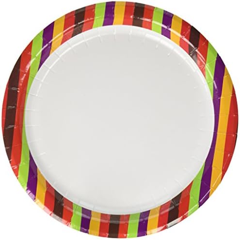 Concept Party Products CPPL48RB 48 Count Coated Paper Dessert Plates, Rainbow