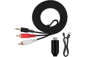 AOOSU HDMI ARC ljudextraktor, 192 kHz HDMI-optisk adapter till 3,5 mm omvandlare splitter ARC-adapter, RCA L/R 3,5 mm AUX ste
