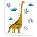 Growth Chart Decal Height Chart Wall Decal Vinyl Nursery Wall Sticker Dinosaur Height Growth Chart Great For Nursery Or Kids Room 3(dinosaur:Hydrangea Purple;stripe,toes:White;words,numbers:Black;leaves:Violet;clouds:Lime-tree Green)