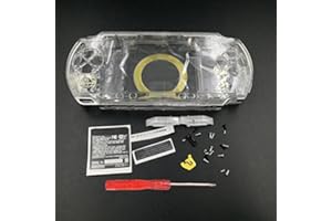 GGZONE Gehäuse mit Tasten und Schraubendreher für Sony PSP 1000 1001 1002 1003 1004 Fat Phat PSP (transparent)