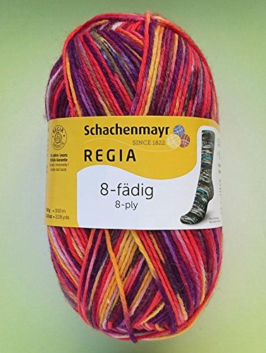 Hdk-Versand Schachenmayr 150g Regia 8-fädig Color Sockenwolle (Flowerfield Color 8081)