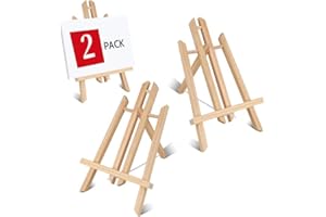 NAKALIXIR 2 Pack 11.8 Inch Wood Tabletop Easel -Easel Stand for Painting, Small Painting Easel Perfect for Parties, Art Projects