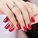 Bling Art False Nails French Manicure Red Fire me Up Full Cover Medium Tips UK