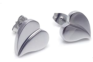 ENERGETIX-4YOU Energetix 4 you 2123P Heart Fashion Neodym Magnet Herz Ohrstecker Coracao Coeur medizinischer Edelstahl nickelfrei allergiefrei + Schmuckpouch