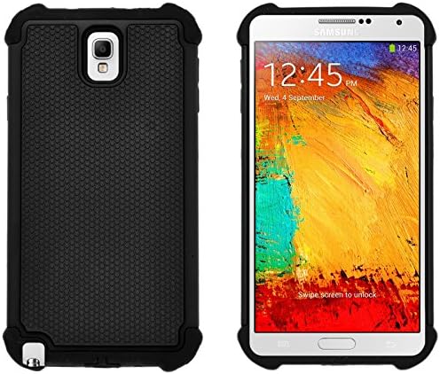 Galaxy Note 3 Case, G-Shield Shockproof Tough Dual Layer Hybrid Case [Rugged Armour] [Shock Absorption] [Impact Protection] Cover For Samsung Galaxy Note 3 - Black