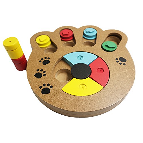 Baby-Pet-Paw-Shape-Wooden-Interactive-Food-Treated-Hide-and-Seek-Activity-Toys-For-Pet-Dog-Slow-Food-Puzzle-Training-Toy