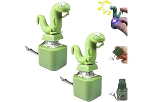 KEEPLUS 2PCS Lizard Keychain Sound, 2025 New Adults Keyboard Clicker Lizards Fidget Toys, Lizards Fidgets Toy with Quacking Sound & Colorful Light, Clicky Fidgets Toy, Funny Fidget Keyring Decompression Toys