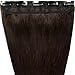 S-noilite One Piece 16"-22" Clip in Remy Human Hair Extensions 3/4 Full Head Set High Quality Long Straight Silky for Women Beauty (18"-50g,#2 Dark Brown)