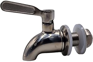 Finerfilters Stainless Steel Spigot - Fits British Berkefeld, Berkey and Other Gravity Water Filter Systems, Drinks Dispensers, Water Butt