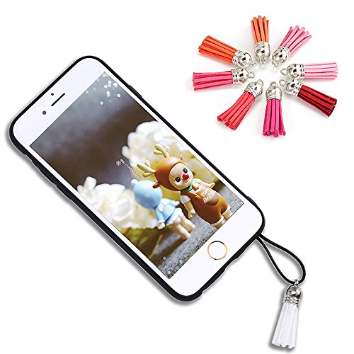 ROSENICE Tassel Keychain Leder Quasten Wildleder Quaste 4 CM für DIY Zubehör Artcraft 35 PCS - 3