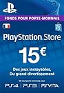 Carte Playstation Network 15 EUR [Code Jeu PSN PS4, PS3, PS Vita - Compte français]