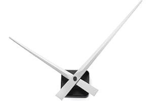 SOLO ORA Meccanismo Orologio Silenzioso al Quarzo di Precisione, Lancette Alluminio Argento 22cm. Azienda Italiana specializzata.… (Nero)