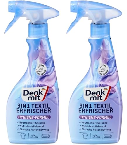 Denkmit Textile Freshener 3-in-1, Disinfectant, Odour Neutralising, Odour Remover, Crease-Free Clothing without Ironing Health & Personal Care