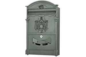 Melko Retro Skrzynka Pocztowa - Ciemnozielona Ścienna Skrzynka Na Listy W Włóśkim Wzornictwie Z Tabliczką Na Nazwisko I Formatem Wrzutowym A4