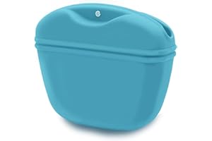 ANTUREBAY Treat Bag for Dogs, Silicone Dog Treat Bag for Dog Training, Food Bag Dogs Portable Treat Bag with Magnetic Closure and Waist Clip