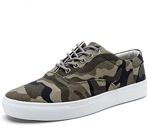 JEDVOO Unisex Adults' Camouflage Low-Top Sneakers(Green44)
