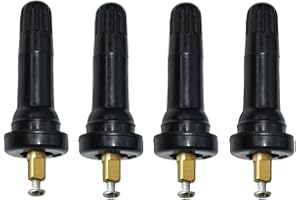 JNNJ 4 Piezas TPMS Sensor Presión De Los Neumáticos De Monitoreo Vástago La Válvula, TPMS Vástago Válvula Presión Neumáticos, Snap in Válvula Goma Neumático TPMS(Borde de Corte Cuadrado)