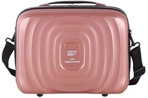 Von Cronshagen Kosmetikkoffer Mans Beauty Case | aus stabilem Polypropylen | großes Beautycase mit Aufsteckfunktion | passend zu Mogens Koffer | mit längenverstellbaren Schultergurt (Rose)