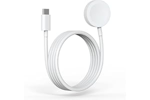 BOVYFUW Chargeur pour Apple Watch, Chargeur Magnétique Rapide sans Fil USB C pour iWatch, Câble de Charge Portable de Type C de 1m pour Montre Compatible avec Apple Watch Series 10/9/8/7/6/5/4/3/2/1/Ultra/SE