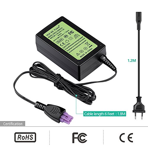 HUIKEYUAN 30V 333mA Netzkabel Druker Ladekabel für HP Drucker 0957-2286 0957-2290 0957-2398, HP Deskjet 1050 1000 1051 1055 2050 2060 2512 3050 3052 3015A 3052A 3056A 2514 3051A 3511 3512 3055 3515, HP Inkjet J110 J410 J510a J611 (EU-Kabel enthalten) - 3