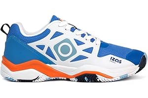 Izas Ibort Zapatillas de Padel para Hombre y Mujer con Cordones y Suela Antideslizante. Deportivas Ligeras y Transpirables de Alto Rendimiento. Zapatos Unisex para Pádel Color Blanco, Negro y Rosa